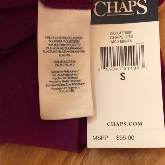 Chaps Magenta Dress NWT Small - Picture 7 of 8